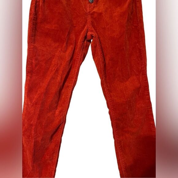 Cello 3 straight leg corduroy pants orange rust burnt orange GUC women’s - Picture 6 of 8